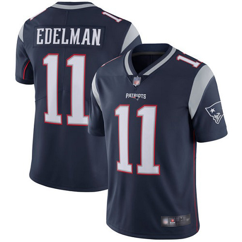 New England Patriots Football #11 Vapor Limited Navy Blue Men Julian Edelman Home NFL Jersey